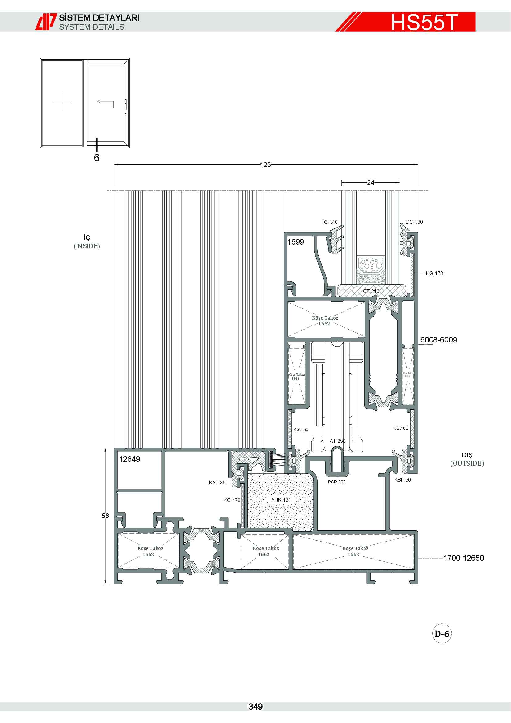 HEBESCHİEBE SÜRME ALÜMİNYUM 57